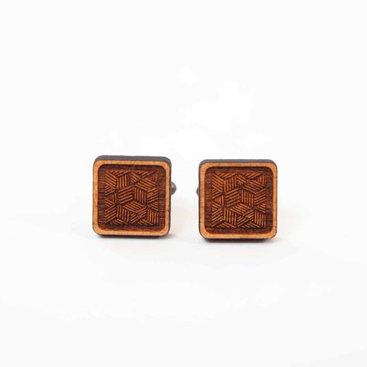 Wooden cufflinks