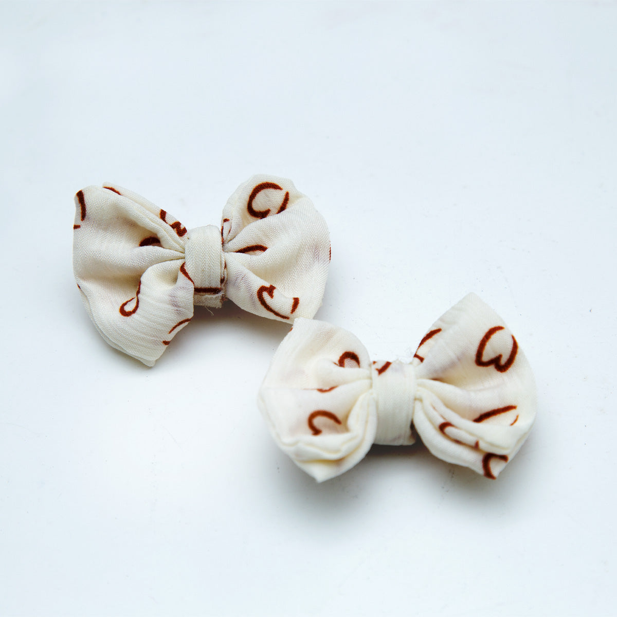 Heart Print Bow