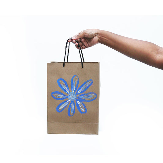 Blue Jasmine Hand Painted Gift Bag