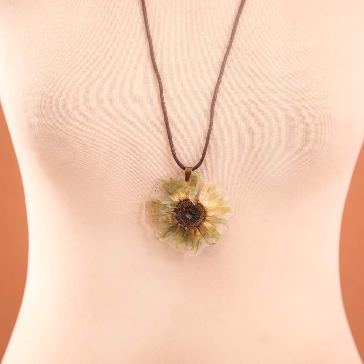 Flower Bloom Resin Necklace