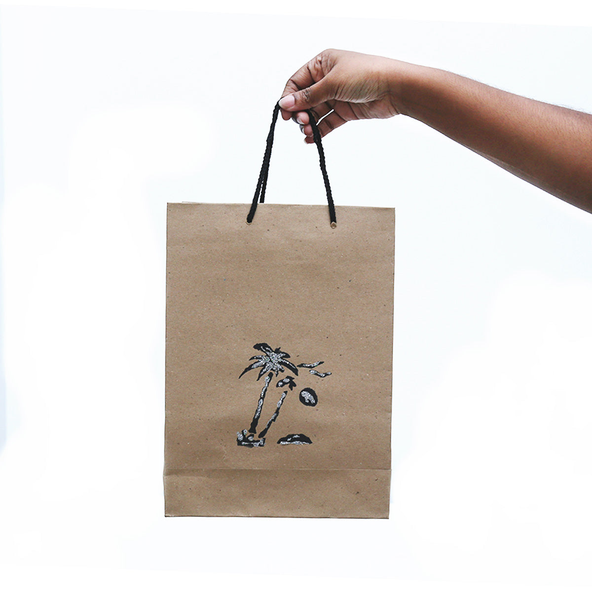 Palm Trees Hand Painted Gift Bag