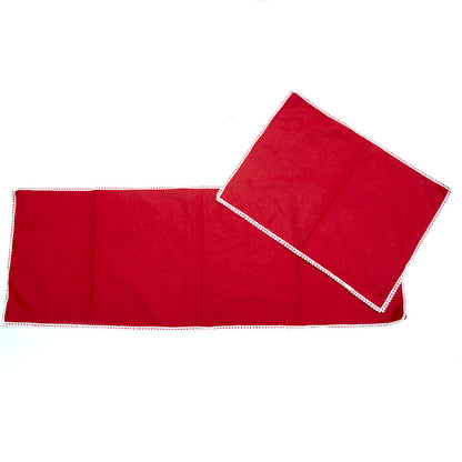 Red Table Runner and Placemat