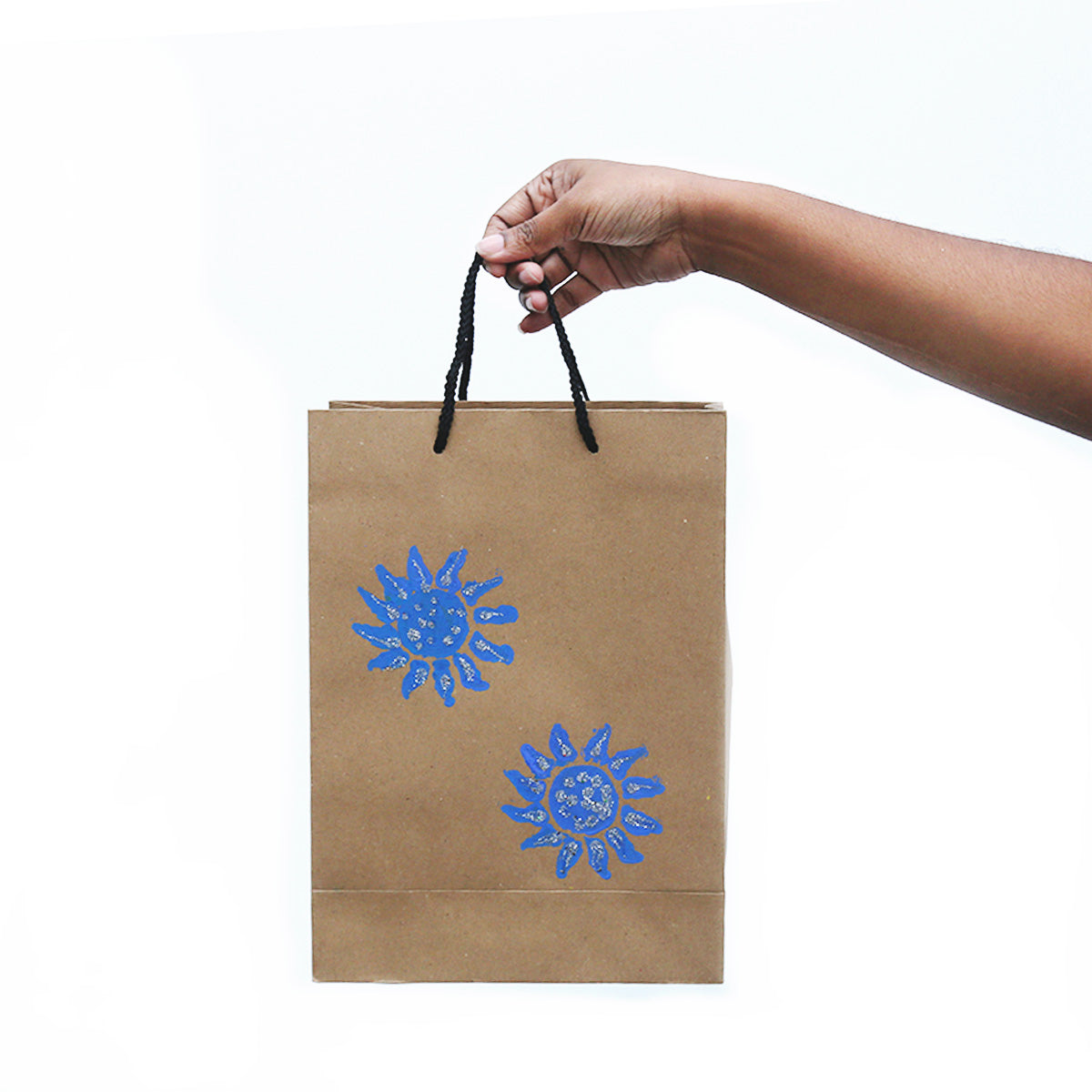 Floral Hand Painted Gift Bag