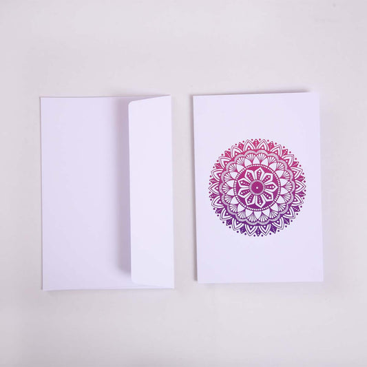 Pink & Purple Shaded Luna Mandala Card
