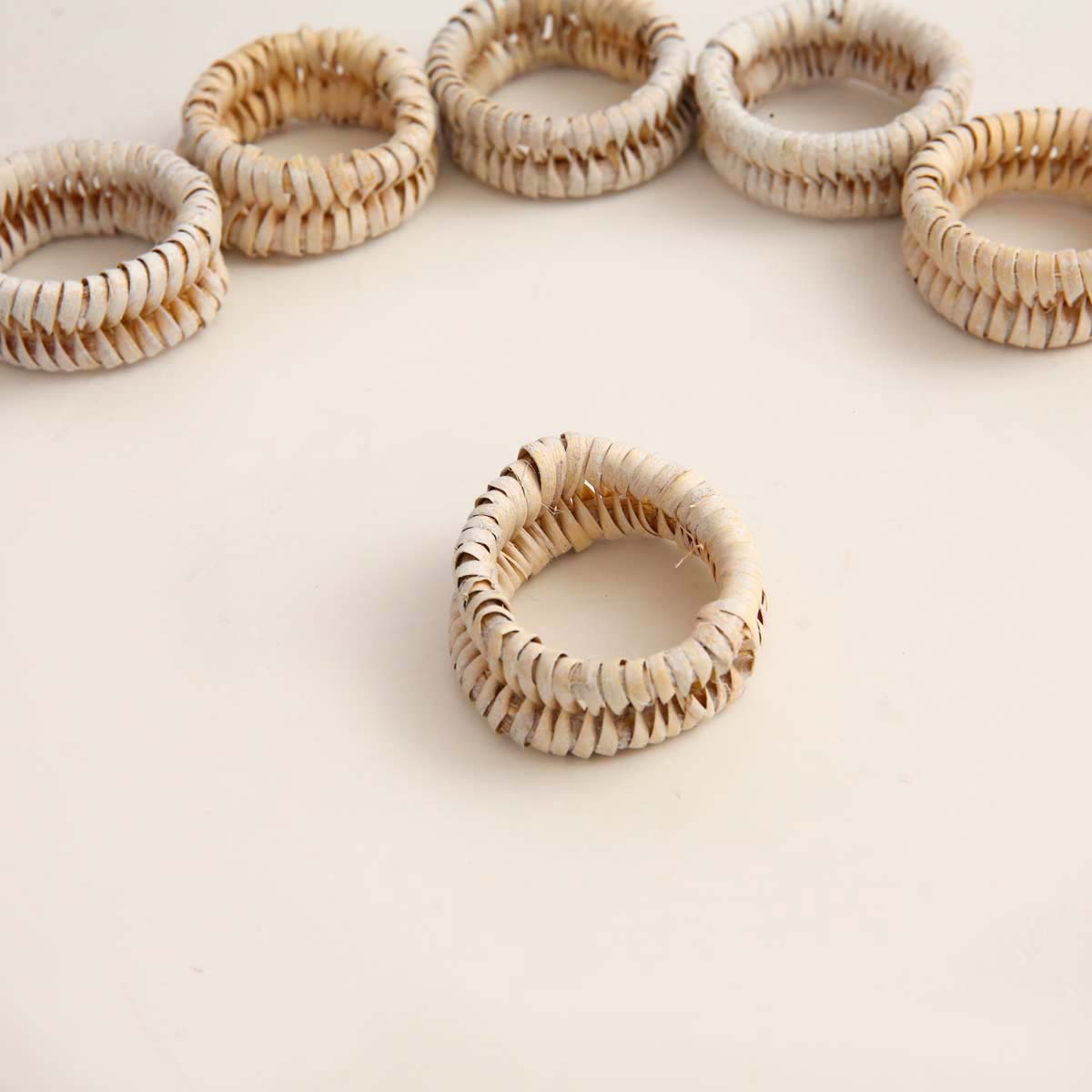 Gruha Mist Cane Napkin Ring Set