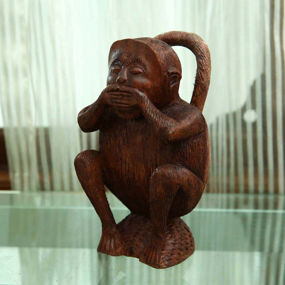 Speak No Evil Wooden Statue
