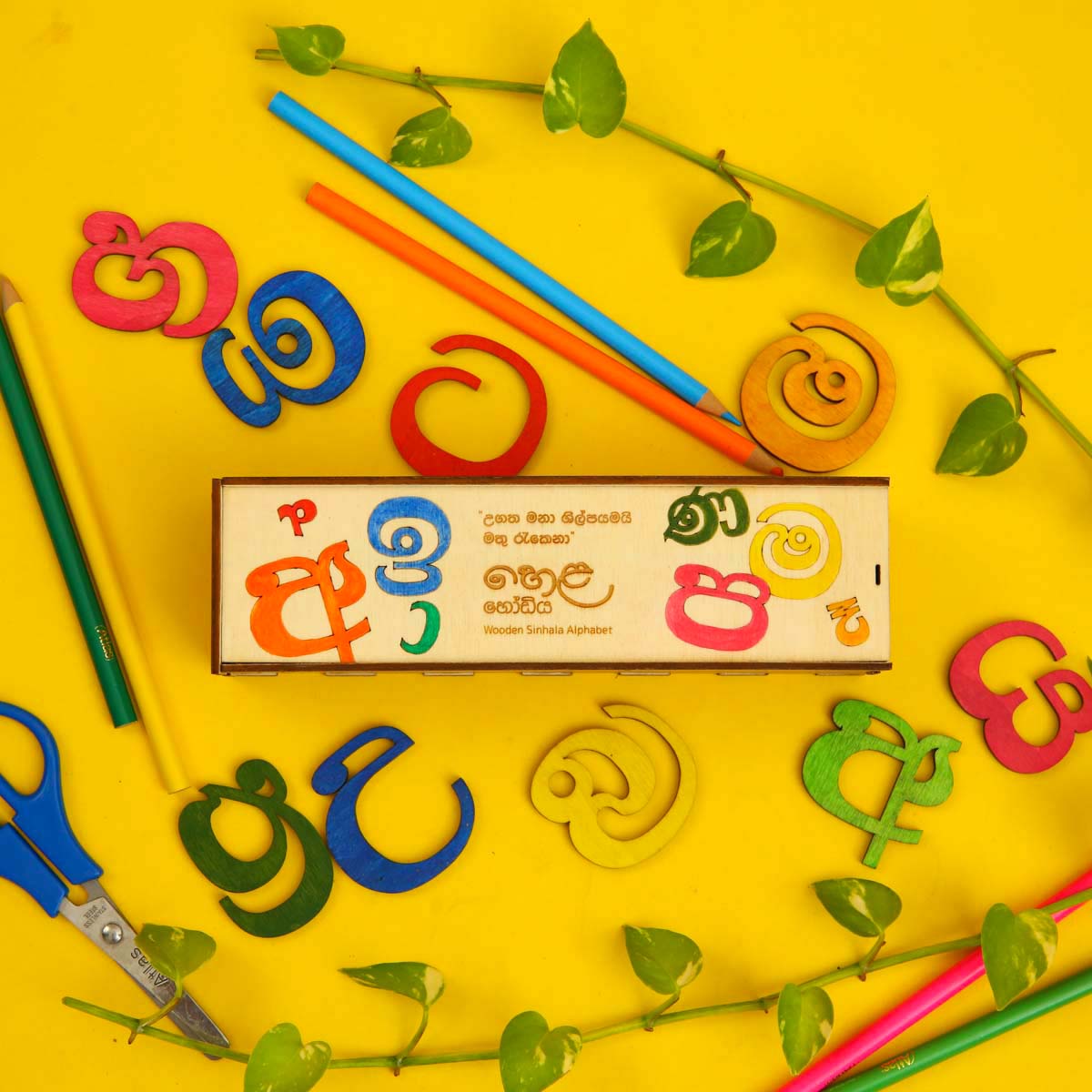 Sinhala Wooden Alphabet Set