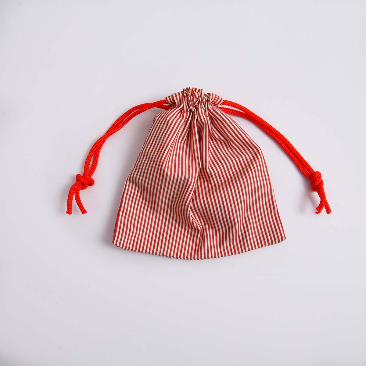 Candy Cane Drawstring Gift Bag