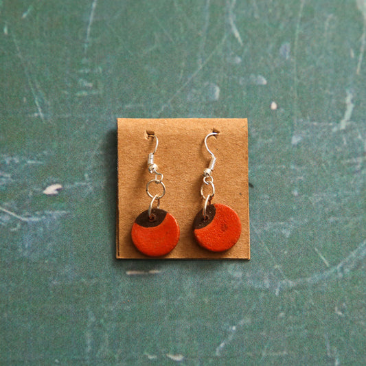 Orange Segment Earrings