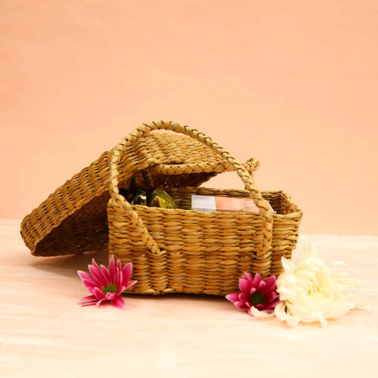 Reed Lunch Box Cover With Handles