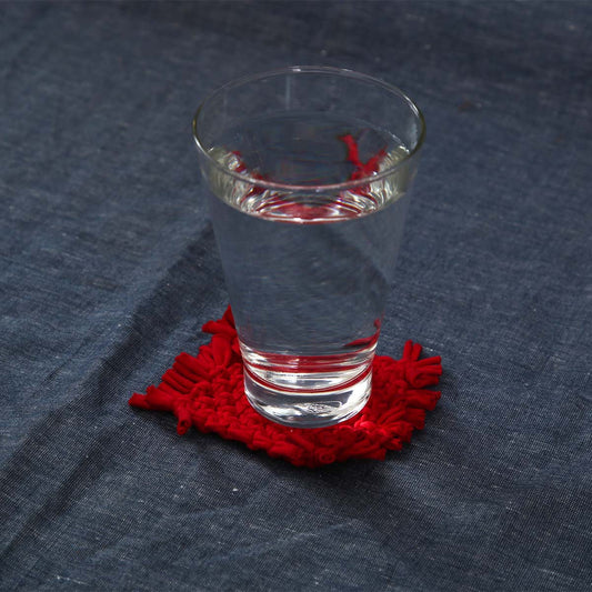 Saffron Macrame Coaster Set