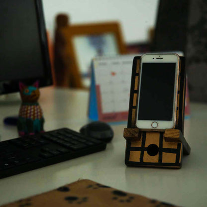 Golden Hour Wooden Phone Stand