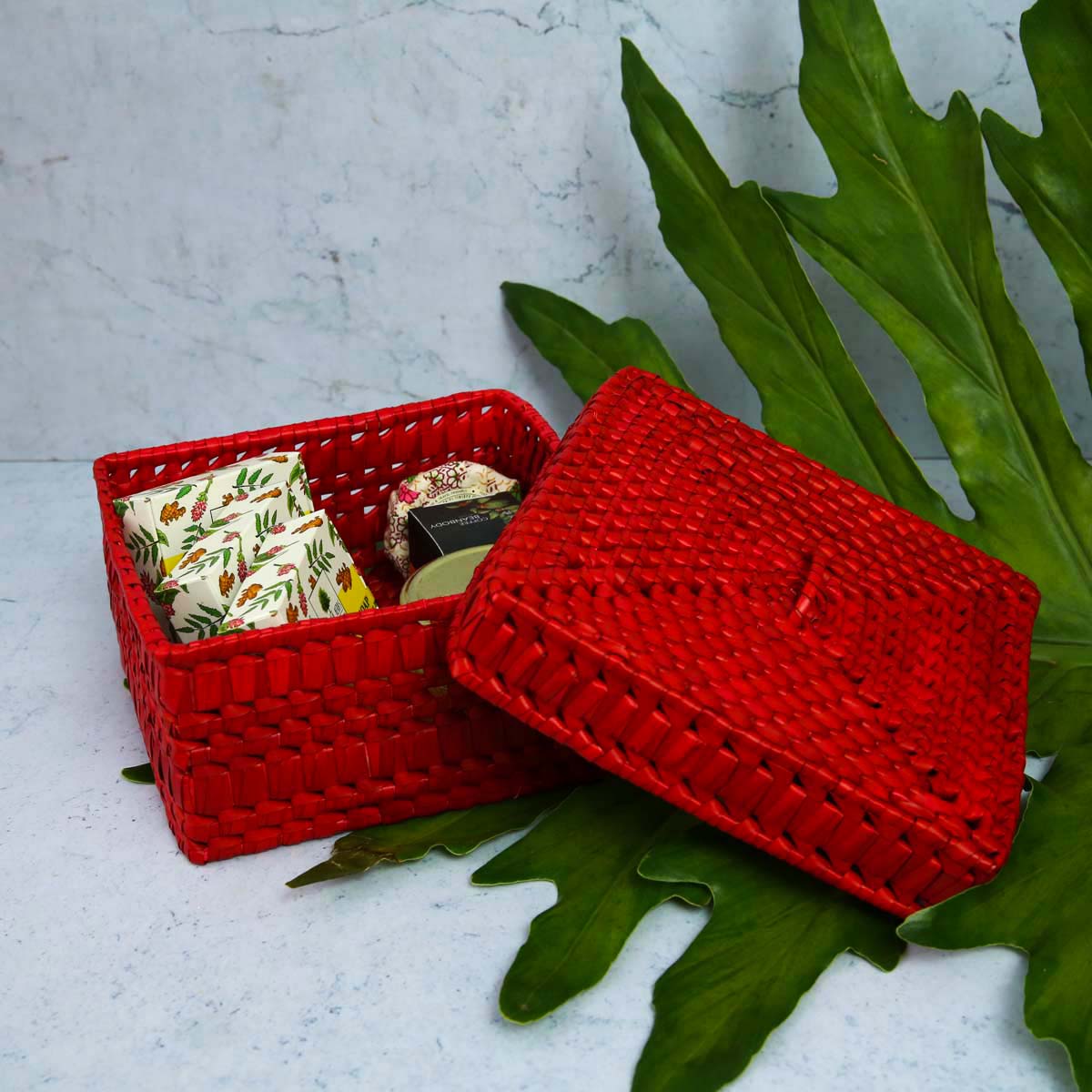 Red Square Palmyra Storage Box