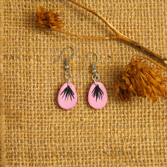 Pastel Pink Terracotta Earrings