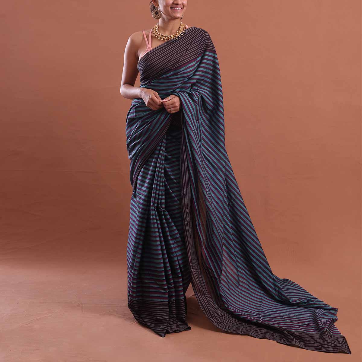 Blue Vines Saree
