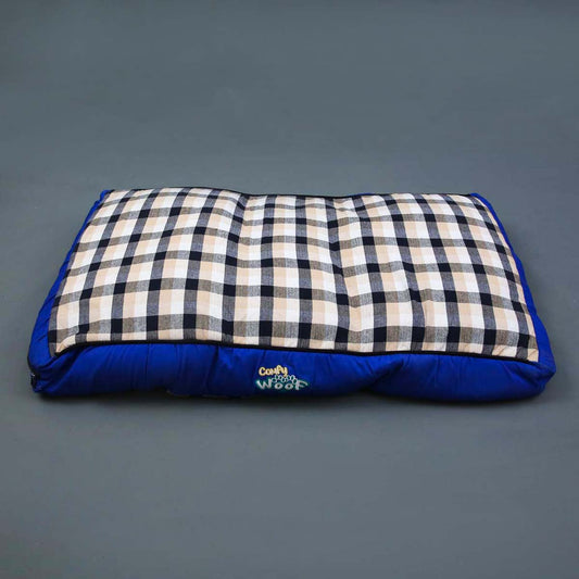 Checked Pet Bed - Large