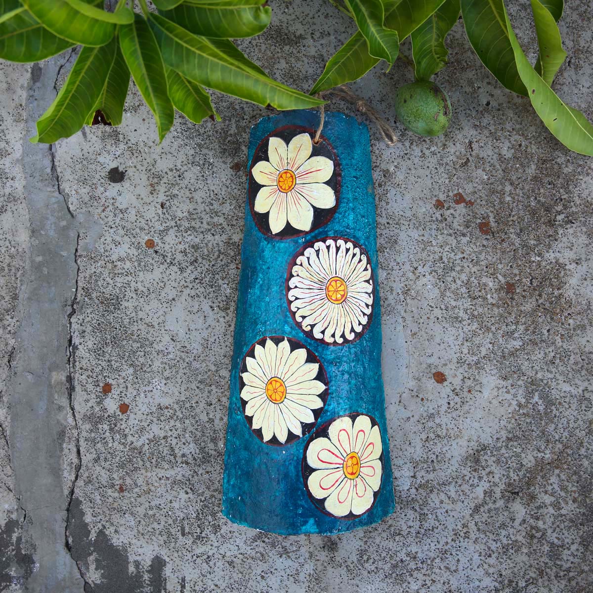 Blue Florals Ulu Wall Hanging