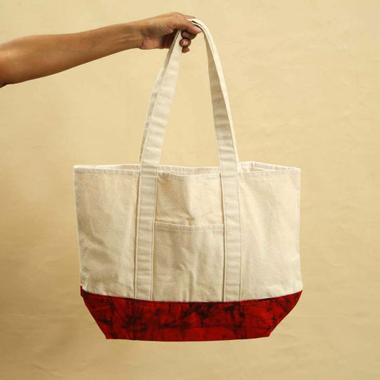 Canvas Red Base Tote