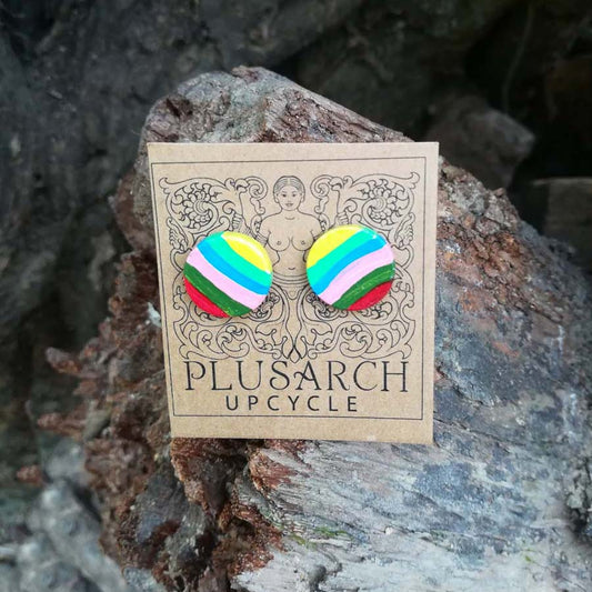 Striped Paper Earrings