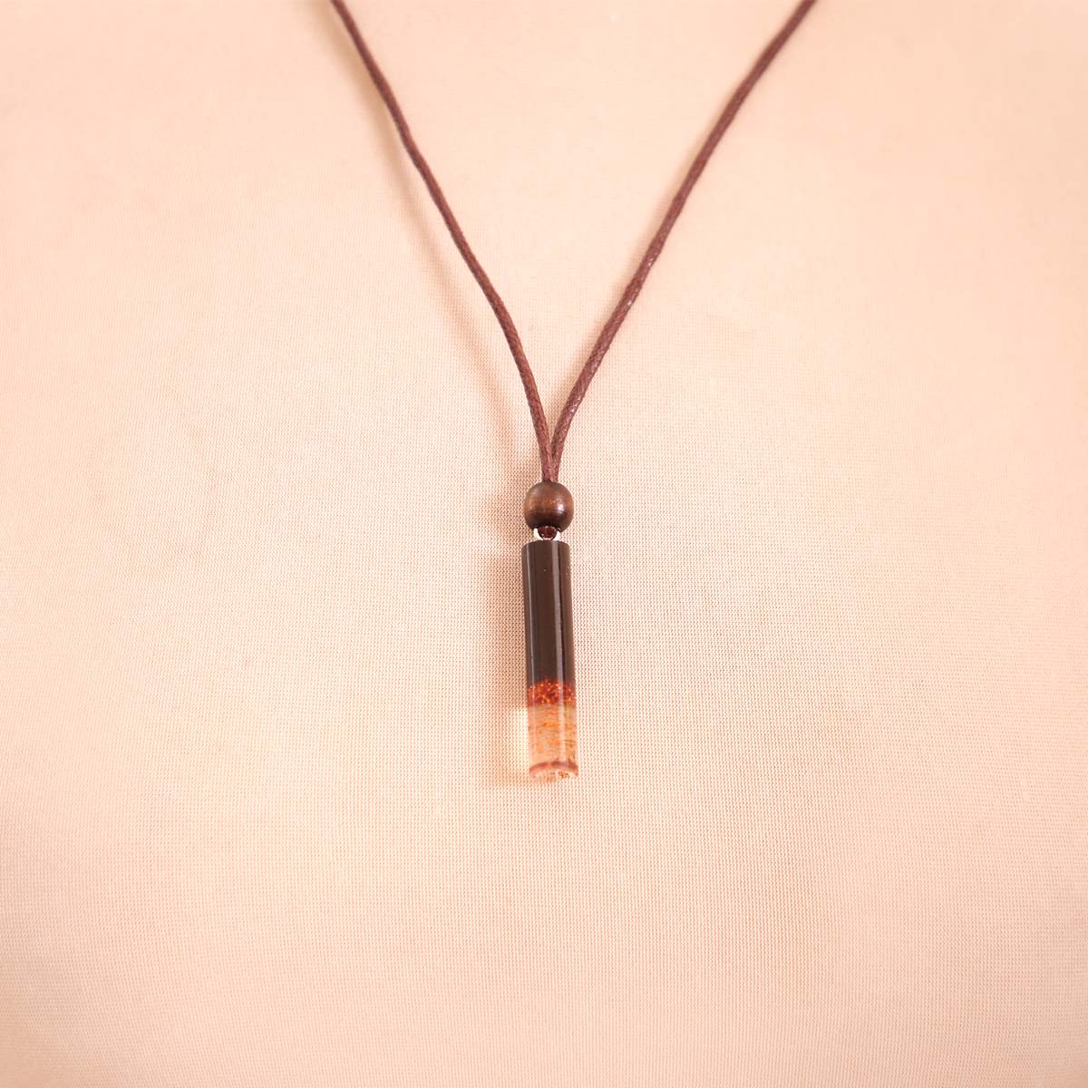 Rusty Bottom Resin Necklace
