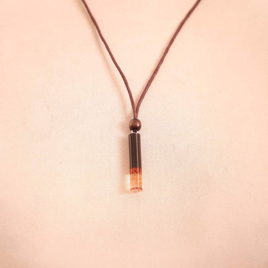 Rusty Bottom Resin Necklace