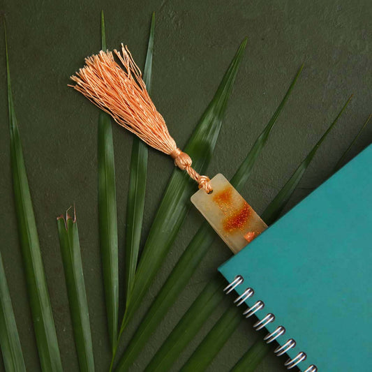 Copper Glitter Resin Bookmark