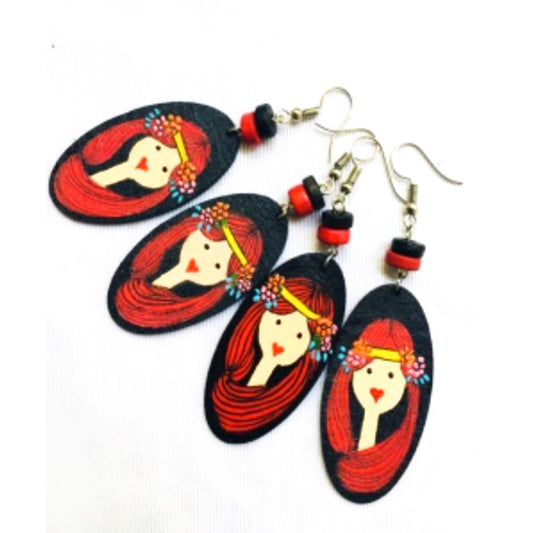 Girly Wooden Earrings