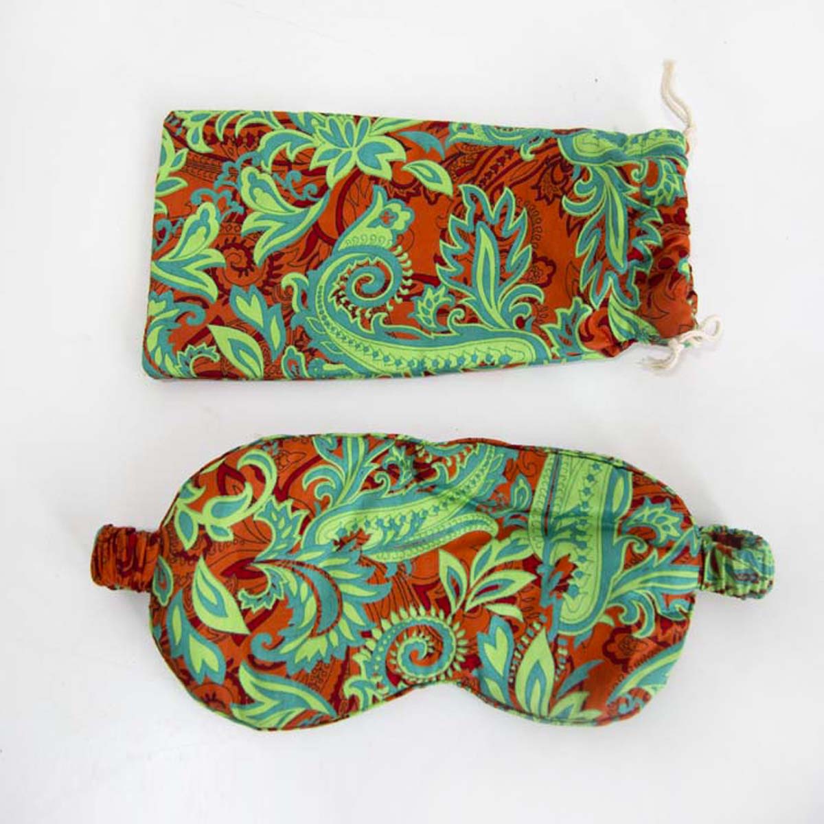 Turq &amp; Burnt Orange Eye Mask