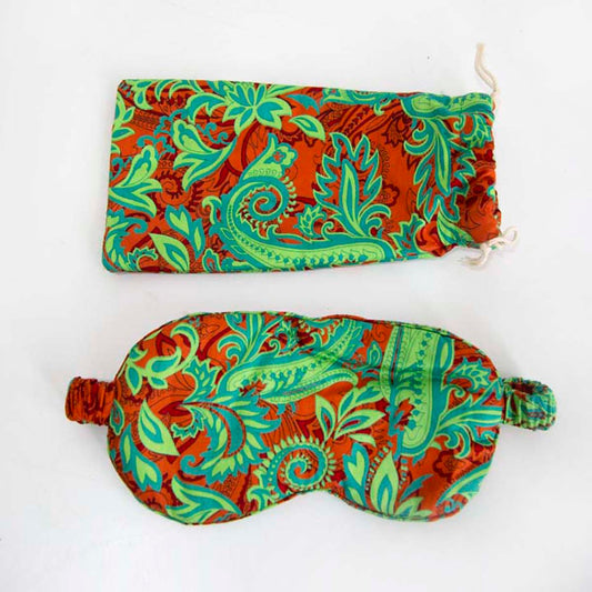 Turq &amp; Burnt Orange Eye Mask