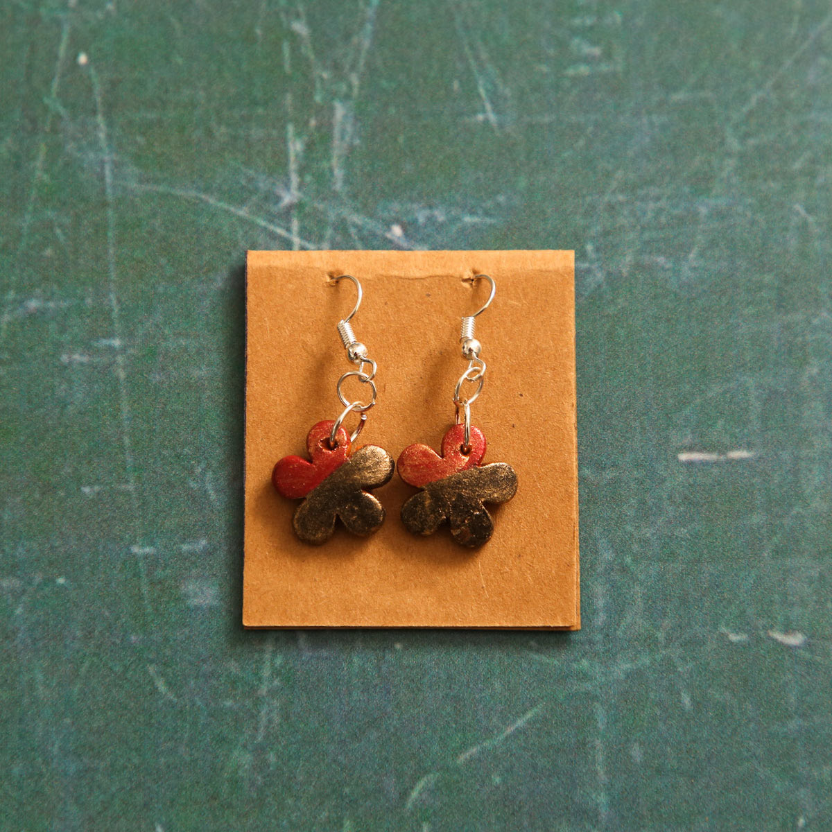 Two-Tone Flower Earrings