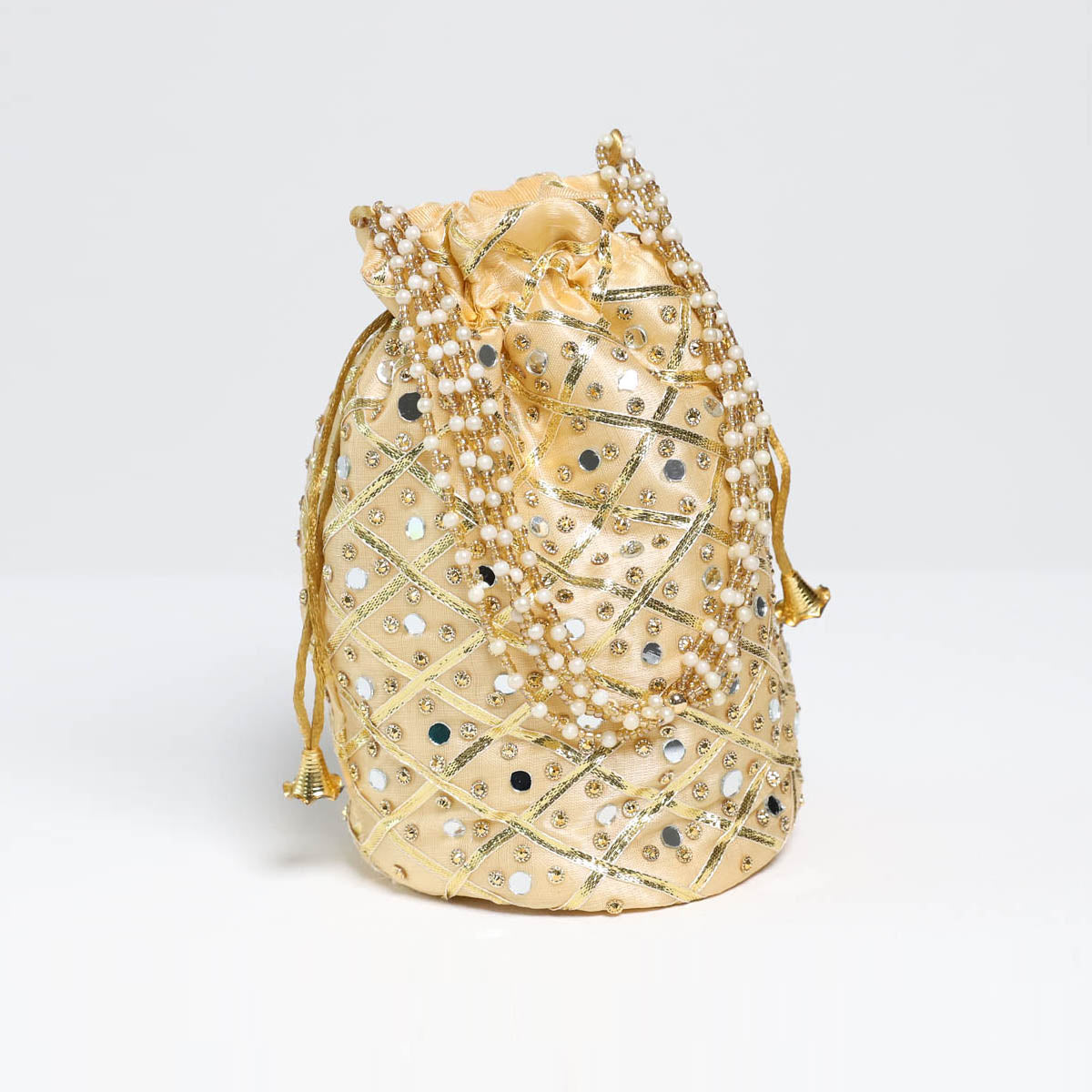 Soft Yellow Embroided Polti Bag
