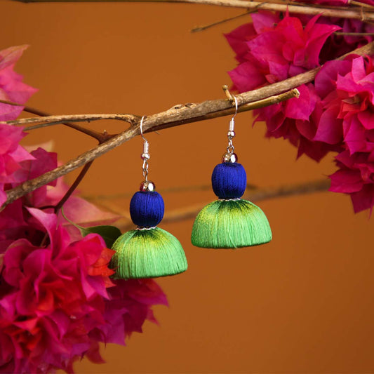 Ocean Hues Jhumka Earrings