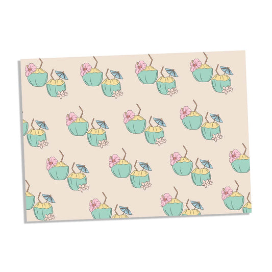 Pastel coconuts Greeting Card