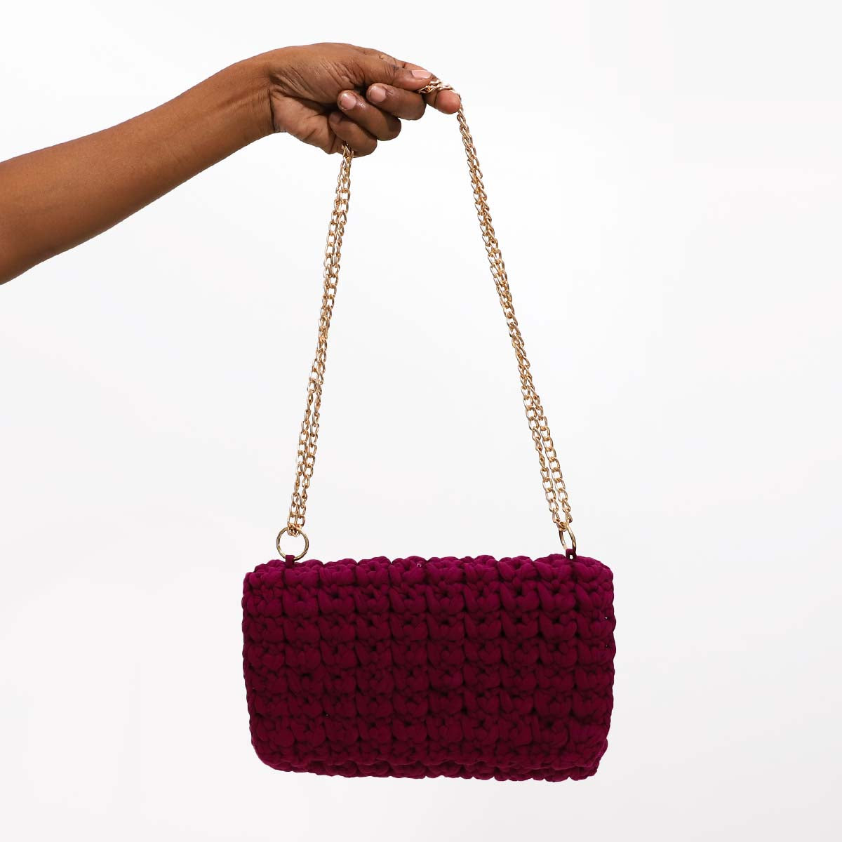 Firework Crotchet Clutch with Chain