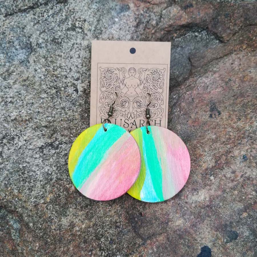 Pastels Wooden Earrings
