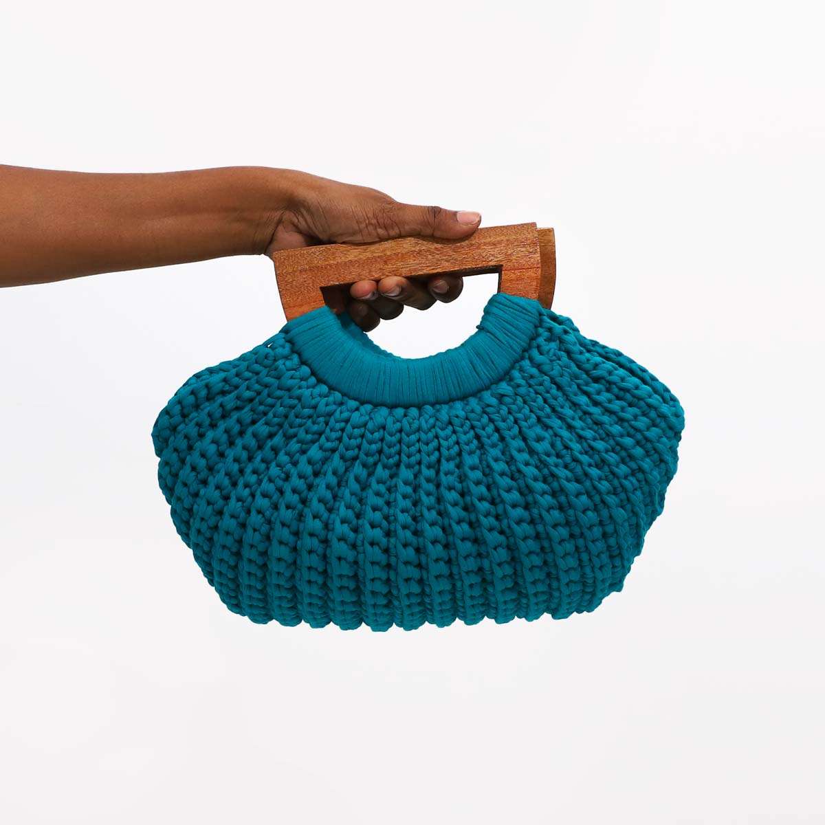 Aqua Crotchet Bag