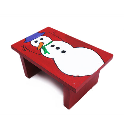 Frosty Wooden Stool