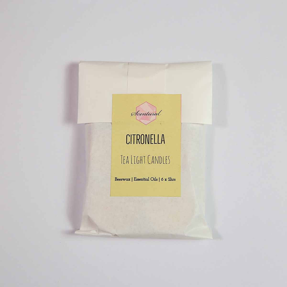 Citronella Beeswax Tea Light Candles