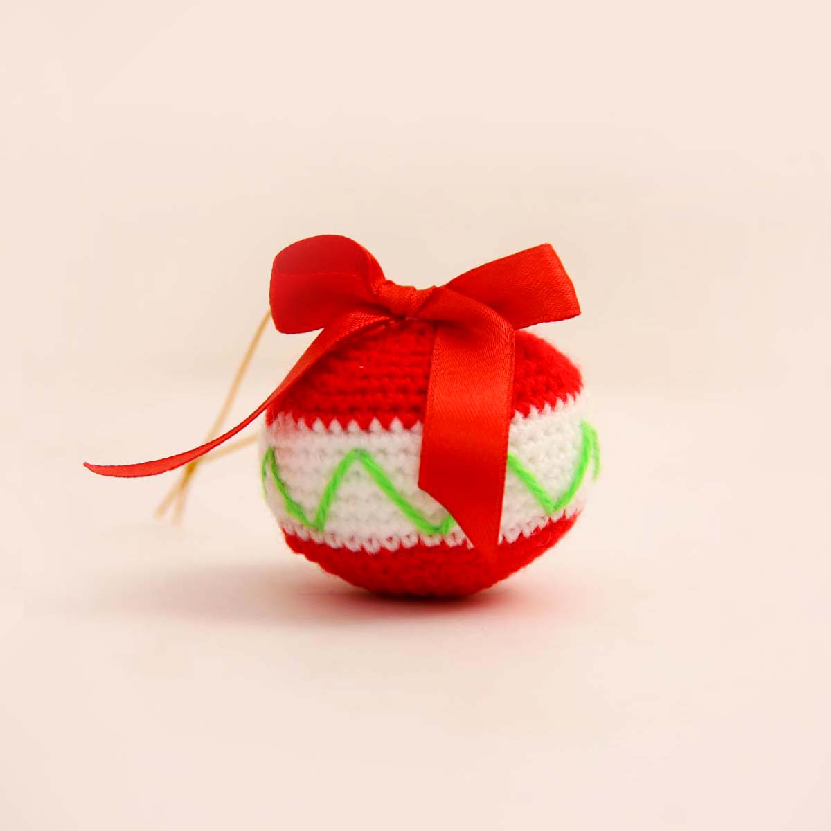Red Crochet Christmas Bauble