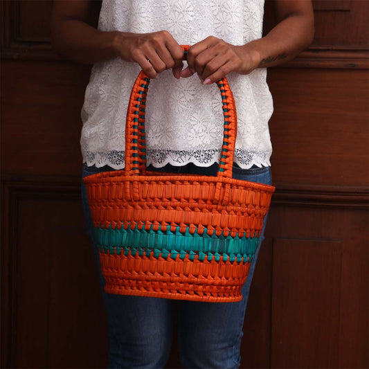 Orange Palmyra Lunch Basket