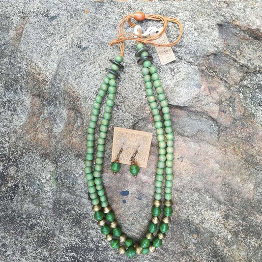 Double Sage Jewellery Set