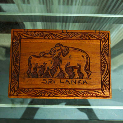 Elephant Wooden Decorative Box