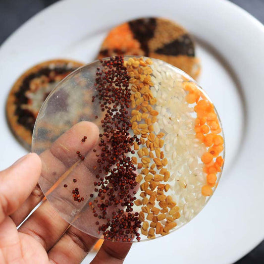 Grains &amp; Seeds Coaster Set