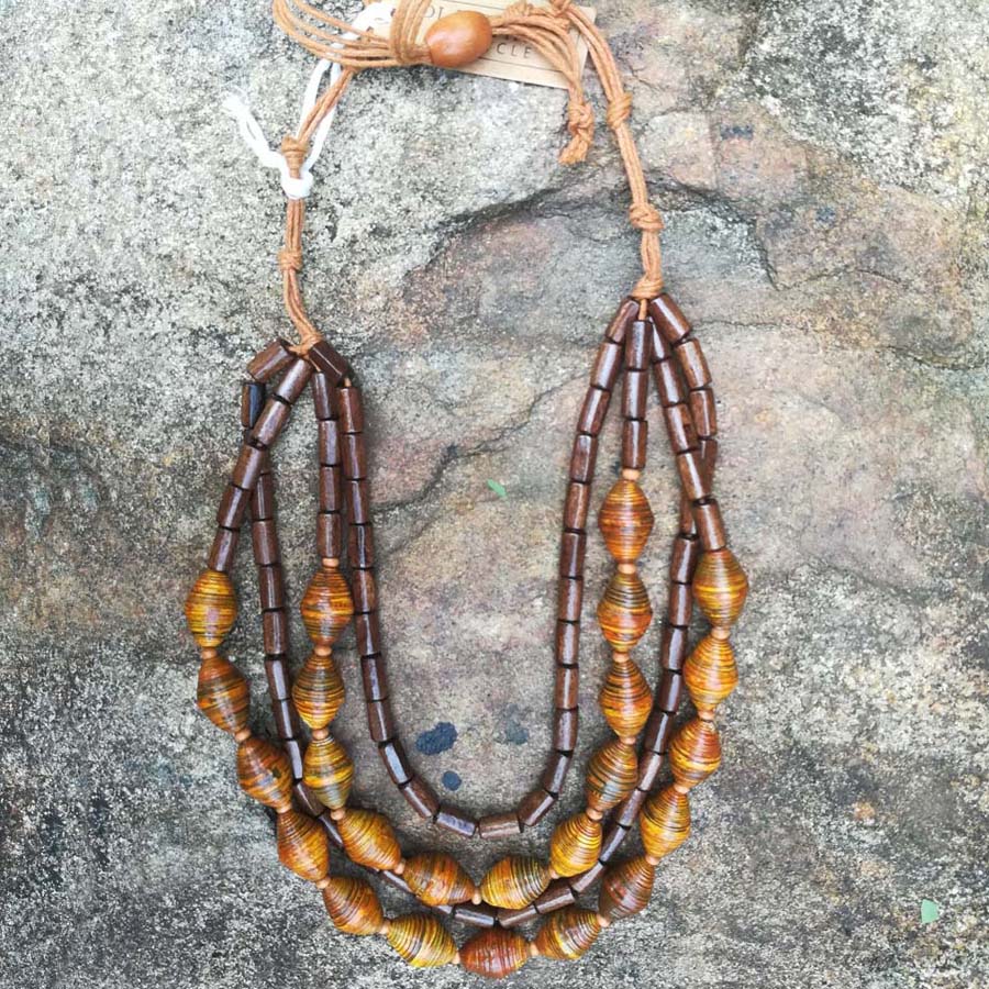 Four Strand Paper Necklace