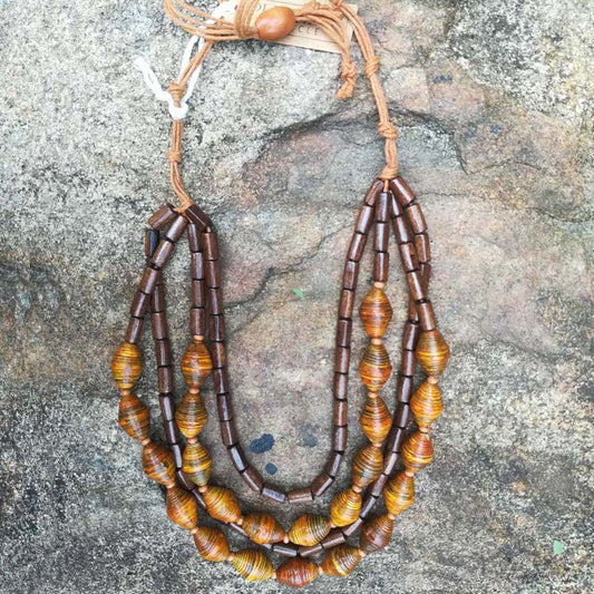 Four Strand Paper Necklace