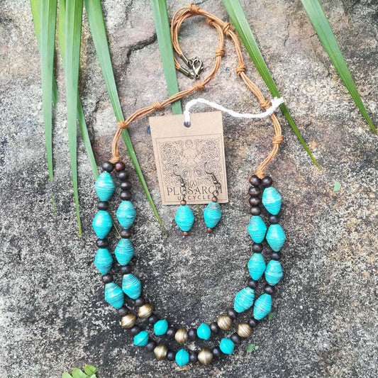 Double Teal Jewellery Set