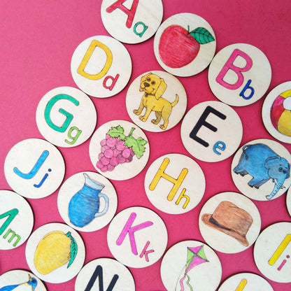 English Wooden Picture Alphabet