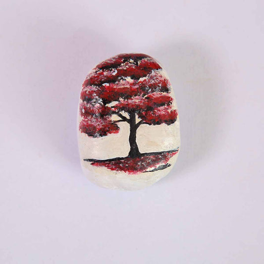 Crimson Flowering Tree Stone