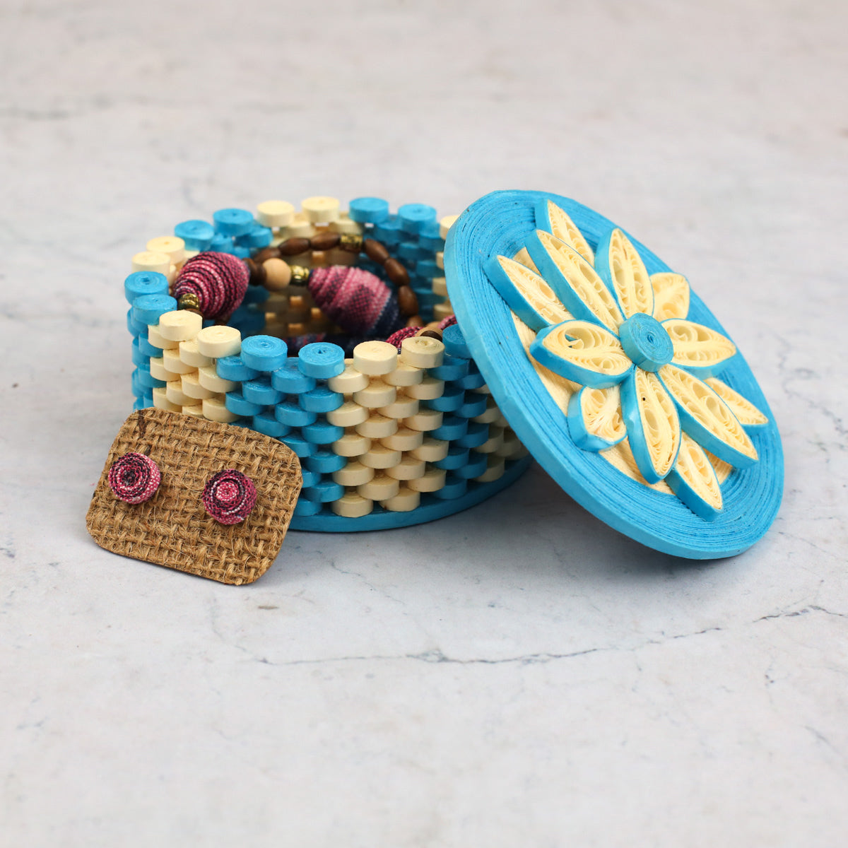 Large Sapphire Paper Jewellery Box