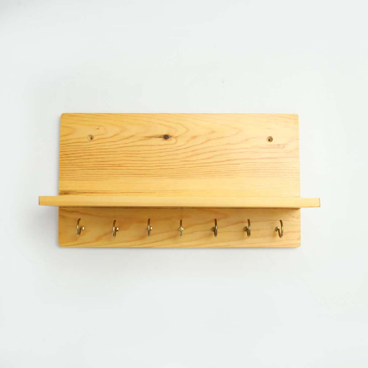 Wooden Key Holder With Shelf